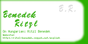 benedek ritzl business card